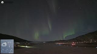 Aurora Over Kangerlussuaq Airport Greenland  Busy Sky  September 25 2024 [upl. by Eillil]