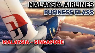 Shortest Business Class Flight but Excellent  Malaysia Airlines to Singapore [upl. by Lebar]