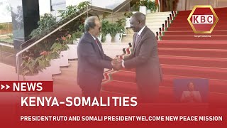 Presidents Ruto and Somalia President welcome new peace Mission [upl. by Adnowal451]