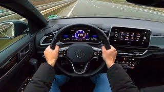 2022 VW TRoc 20 TDI RLine  pov test drive GERMAN AUTOBAHN  NO SPEED LIMIT [upl. by Aerdnas]