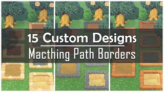 15 Matching Path Borders Custom Designs  Animal Crossing New Horizons  Acnh [upl. by Auhs689]