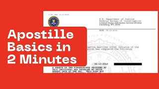 Apostille Basics in 2 Minutes Federal Apostilles and State Apostilles [upl. by Swihart135]