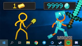 GOLDEN VS DIAMOND STICKMAN FIGHT Season 3  Stickman VS Minecraft Animation official [upl. by Nicholson]