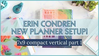 Erin Condren LifePlanner Setup Functional Planning in Evolve 7x9 Compact Vertical New Planner Part 1 [upl. by Kcirdled]