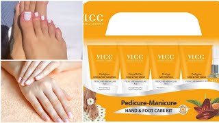 VLCC PedicureManicure Hand amp foot cream review DEMO how to use VLCC manicure pedicure kit steps [upl. by Nav]