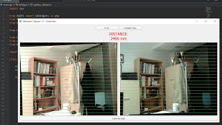 Depth Estimation using Stereo Cameras  Python  OpenCV  PyQT [upl. by Aitetel716]