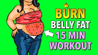 15Minute Standing Workout to Burn Belly Fat  Quick Home Exercise [upl. by Annibo]