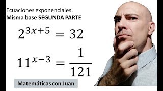 ▷ Cómo resolver ecuaciones exponenciales con BASES IGUALES Parte 2 [upl. by Aryn]