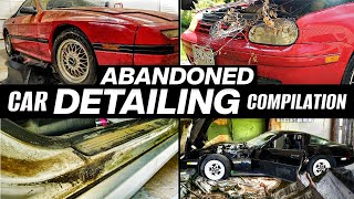 ABANDONED Car Detailing Compilation 2 Hours Disaster Car cleaning Restoration [upl. by Aseyt315]