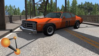 Beamng Drive Dukes of Hazzard jumps and crashes [upl. by Xylia859]