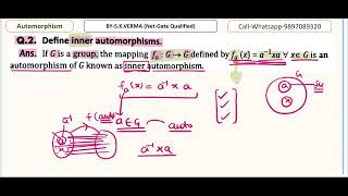 AUTOMORPHISM OF GROUP [upl. by Asserac]