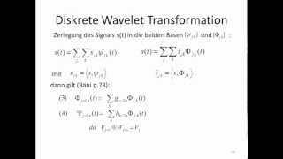 Wavelet Transformationen [upl. by Riay]