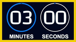 3 Minutes ⌚ Timer amp ALARM ⏰ Dark blue screen  Full HD – COUNTDOWN 🚀 ⏳ [upl. by Adnotal]