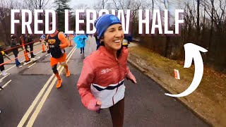 Fred Lebow Half Marathon 2024  Ridiculously wet and cold [upl. by Nelyak125]