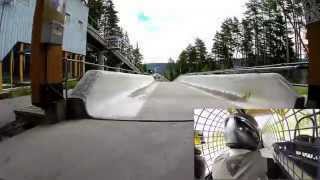 Olympic Bobsleigh wheelbob Onboard at Lillehammer [upl. by Pinette847]