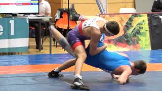 Wrestling  Ringen LM Sachsen 2024 Leipzig Jugend A U17 Freestyle 60 kg Weiß  Bilous [upl. by Dietsche]