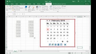 How to Add Date Picker Calendar Drop Down in MS Excel Easy [upl. by Dranreb193]