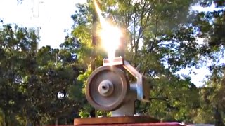 Stirling Engine Solar Fresnel Lens Powered Alpha Hot Air Motor Andy Ross GreenPowerScience [upl. by Lenoyl]