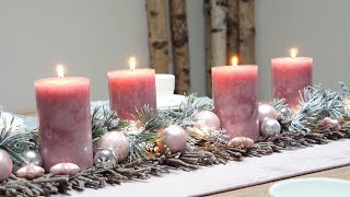 DIY  Adventsdeko für Tisch oder quotder etwas andere Adventskranzquot [upl. by Eimam]