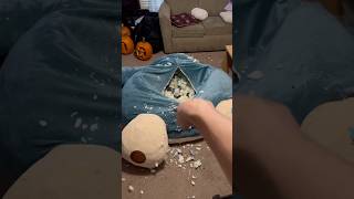 Pt 15 Restuffing the Lax pokemon snorlax diy decoration housedecor stuffing [upl. by Zeba]