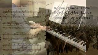 Lord of the Rings Rohan Theme on piano  FREE SHEET MUSIC in description [upl. by Rochus870]