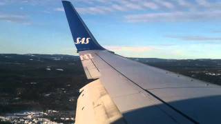 SAS boeing 737 Landing at Gardermoen [upl. by Philander]