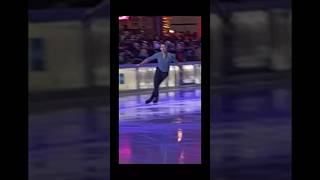 Ryan Bradley BACKFLIP ON ICE ⛸️ at Bryant Park Tree Lighting [upl. by Aisercal]