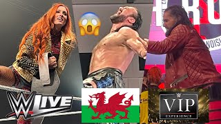 WWE VIP EXPERIENCE amp FRONT ROW VLOG CARDIFF 21ST SEPTEMBER 2021 [upl. by Nashbar]