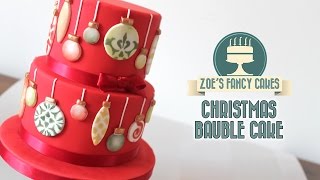 Christmas bauble cake Christmas collaboration [upl. by Naj]