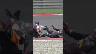 Sam Lowes crashes in FP2 💥  2024 ItalianWorldSBK 🇮🇹 [upl. by Leahicm]