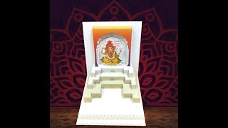 Ganesha 3D Pop Up Devotional Card for Diwali  Ganesh Chaturthi  Any auspicious occasion [upl. by Kerianne187]