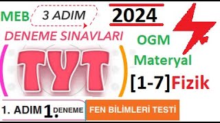 3 Adım Deneme Sınavları  TYT  1 Adım 1 Deneme  Fizik  Fen Bilimleri Testi  Çözümleri  2024 [upl. by Iglesias]