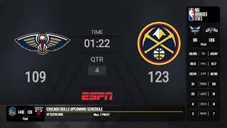 New Orleans Pelicans  Denver Nuggets  NBA on ESPN Live Scoreboard [upl. by Wailoo860]