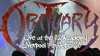 Excerpts from OBITUARY Live at The 02 Academy Liverpool 7th of Sept ‘23  Floridian Death Metal [upl. by Eynobe654]