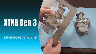 XTNG Gen3 Pro  Dimensões vs PWK 38 Keihin [upl. by Acireh]