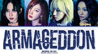 aespa Armageddon Lyrics 에스파 Armageddon 가사 Color Coded Lyrics [upl. by Shermie]