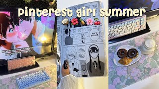 Pinterest girl summer 🍵🍰romanticising summer travel diaries anime ft kiboom aesthetic vlog [upl. by Yrral367]