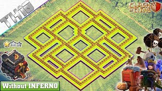 NEW TH10 Base without Inferno Towers 2018  Town Hall 975 Base  Anti 3 stars  Clash of Clans [upl. by Nonah449]