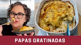 Papas Gratinadas al Horno con Queso y Crema Patatas Gratinadas  The Frugal Chef [upl. by Yelssew]