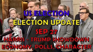 US Politics Election Extra Harris  Trump Showdown  Economy Polls Character [upl. by Werdn]