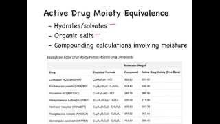 Active Drug Moiety Calculations [upl. by Maddie]