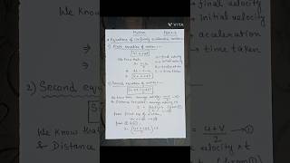 Equations of motion Part3  Derivation by graphical method  Motion class 9th  shorts [upl. by Atsocal271]