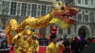 Paris célèbre le Nouvel An chinois [upl. by Ahsitul]