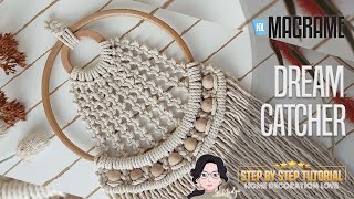 MACRAME  Dream Catcher Tutorial  Step by Step  макраме [upl. by Batory518]