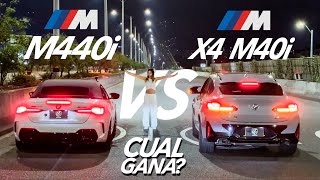 SUV CAMIONETA VS DEPORTIVO CONVERTIBLE  X4 M40i VS M440i PIQUE 14 MILLA Y PRUEBA EN PISTA [upl. by Sucirdor]