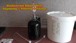 Blackcurrant Ribena Wine Degassing Filtering Finings Part 22 Home Brew Beer Kit UK [upl. by Aicemaj]