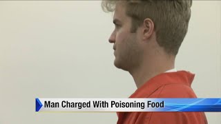 Man charged with poisoning food [upl. by Ymerej]