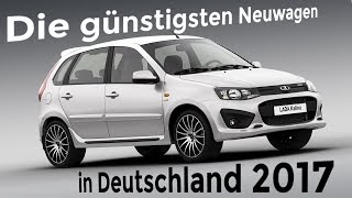 Die günstigsten Neuwagen in Deutschland 2017  Top 5  Autofakten powered by GUTSCHILD [upl. by Ahserak]