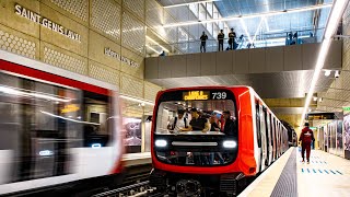 Métro de Lyon ligne B  Nouvelles stations du prolongement sud [upl. by Haleemak411]