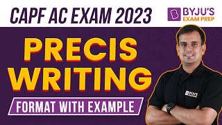 UPSC CAPF AC Exam PRECIS Writing for CAPF AC Exam 2023 i CAPF AC Exam Paper 2 [upl. by Turmel14]